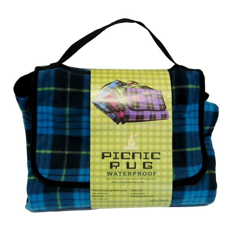 Buy Waterproof Picnic Rug Blanket Vinyl Backed Checked Design 4