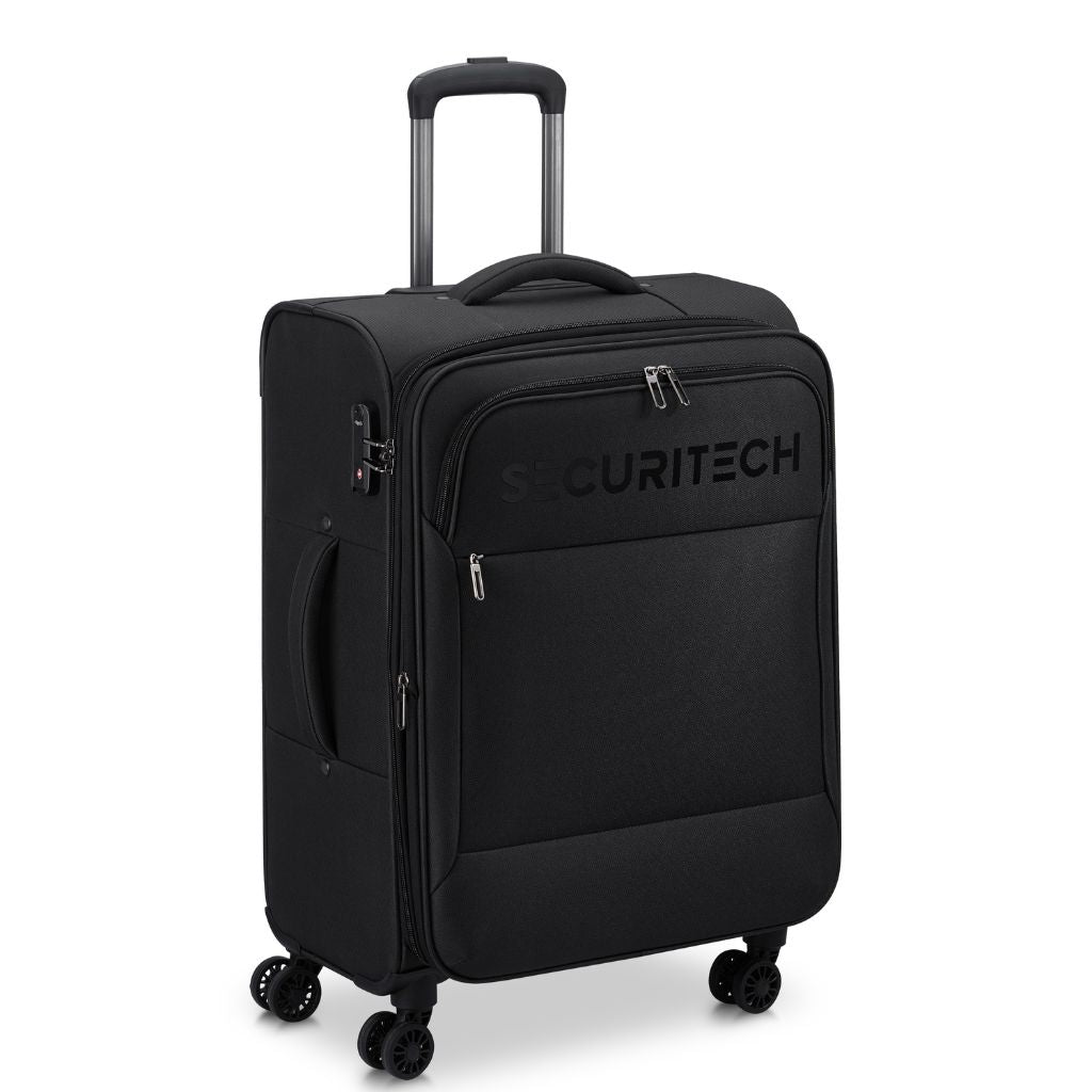 Securitech By Delsey Vanguard 66cm Medium Exp Softsided Luggage - Black