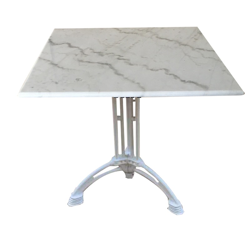 Buy 60cm Square Dining Table with White Marble Top (60cm x 60cm Square