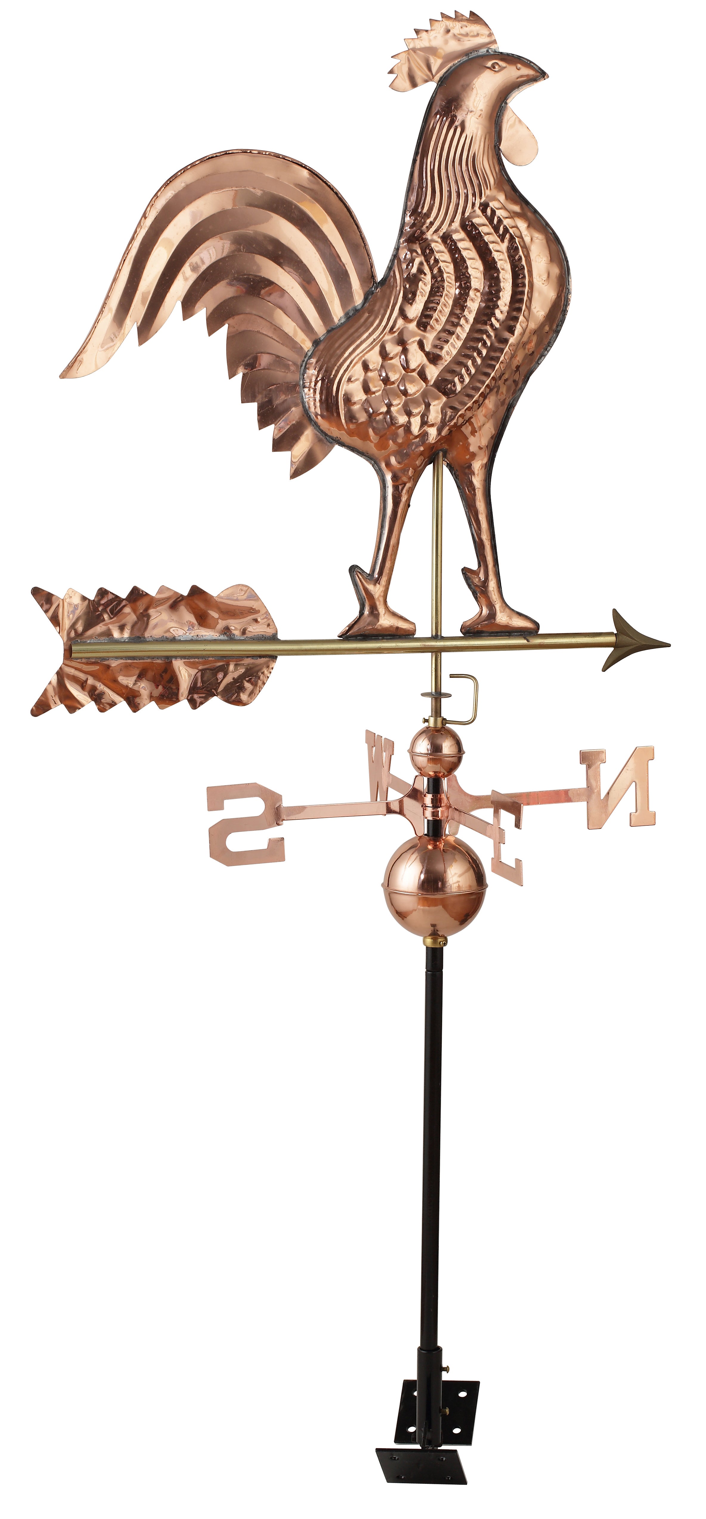 Weathervane - Polished Copper Roof top mount