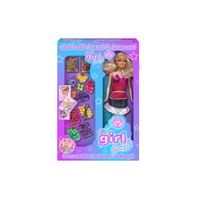 Doll with Bead and Lace Set