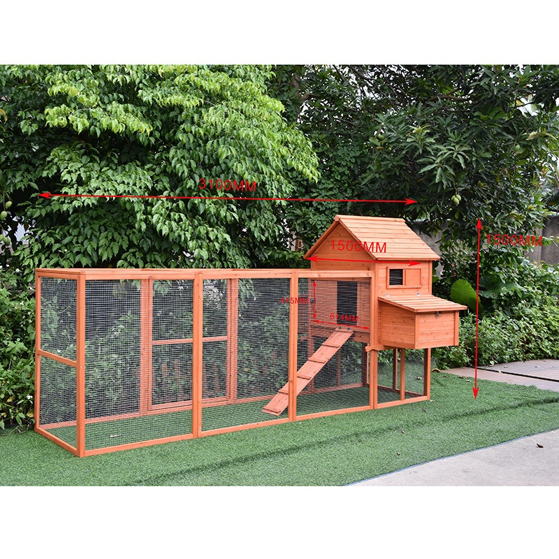 Buy PawHub Extra Large 3.1 Meters Wooden Chicken Coop with run Rabbit