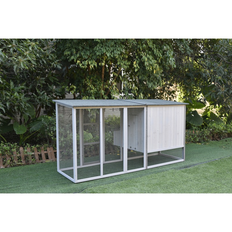 PawHub Extra Large Twin Wooden Chicken Coop Rabbit Hutch Hatch Box With