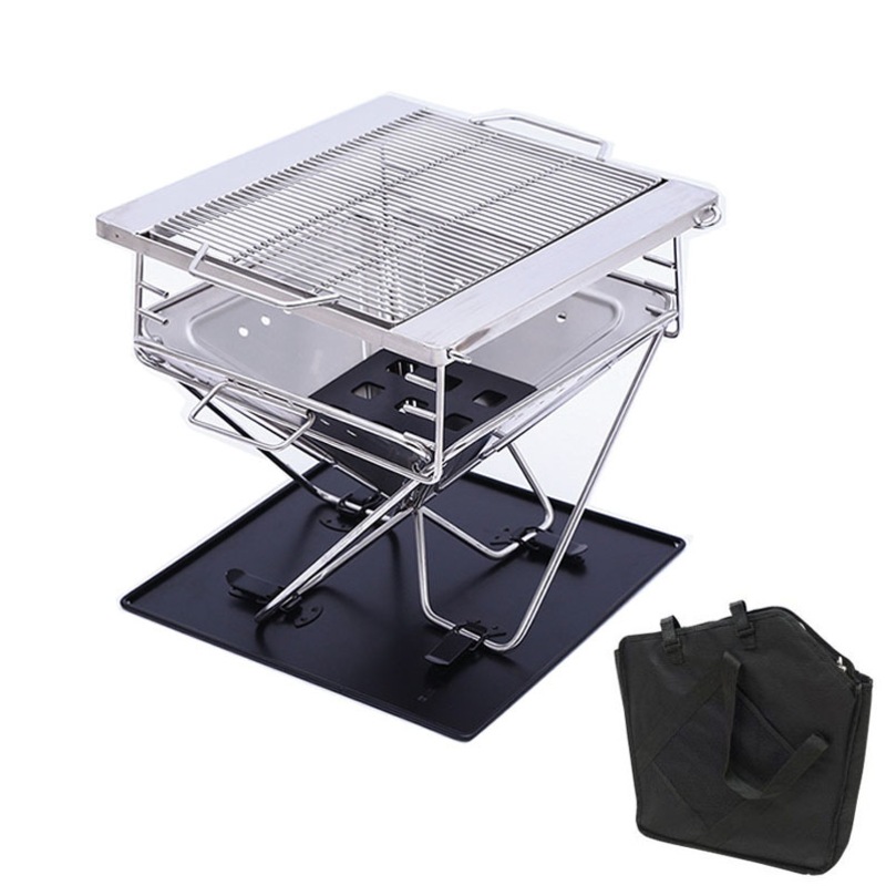 Buy Fire Pit Charcoal BBQ Grill Camping Cooking Outdoor Portable