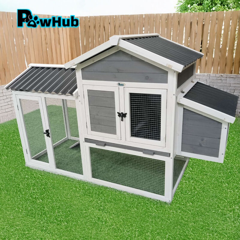 Buy PawHub Extra Large Wooden Chicken Coop Rabbit Hutch Hatch Box With