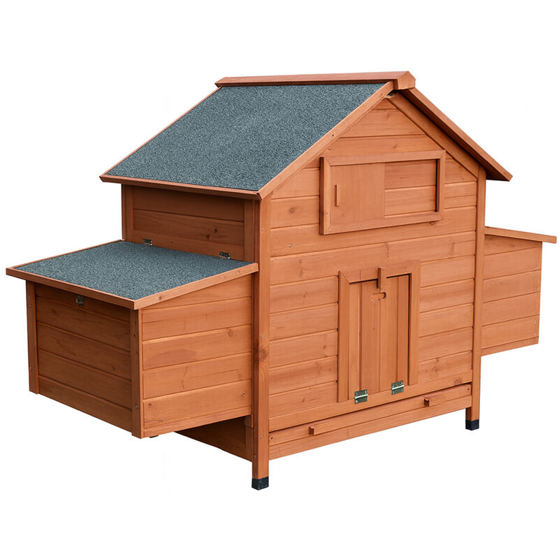 Buy PawHub Extra Large Wooden Chicken Coop Rabbit Hutch Hatch Box Twin ...