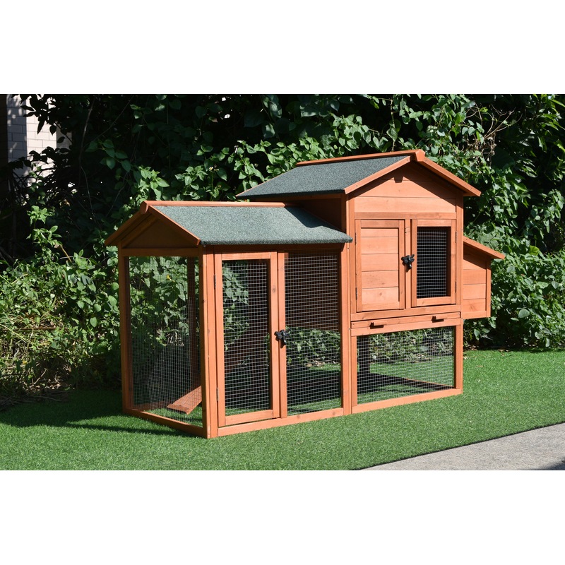 Buy PawHub Extra Large Wooden Chicken Coop Rabbit Hutch Hatch Box With
