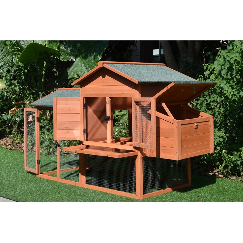 Buy PawHub Extra Large Wooden Chicken Coop Rabbit Hutch Hatch Box With