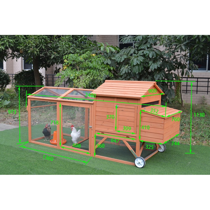 Buy PawHub Extra Large Wooden Chicken Coop Rabbit Hutch Hatch Box With