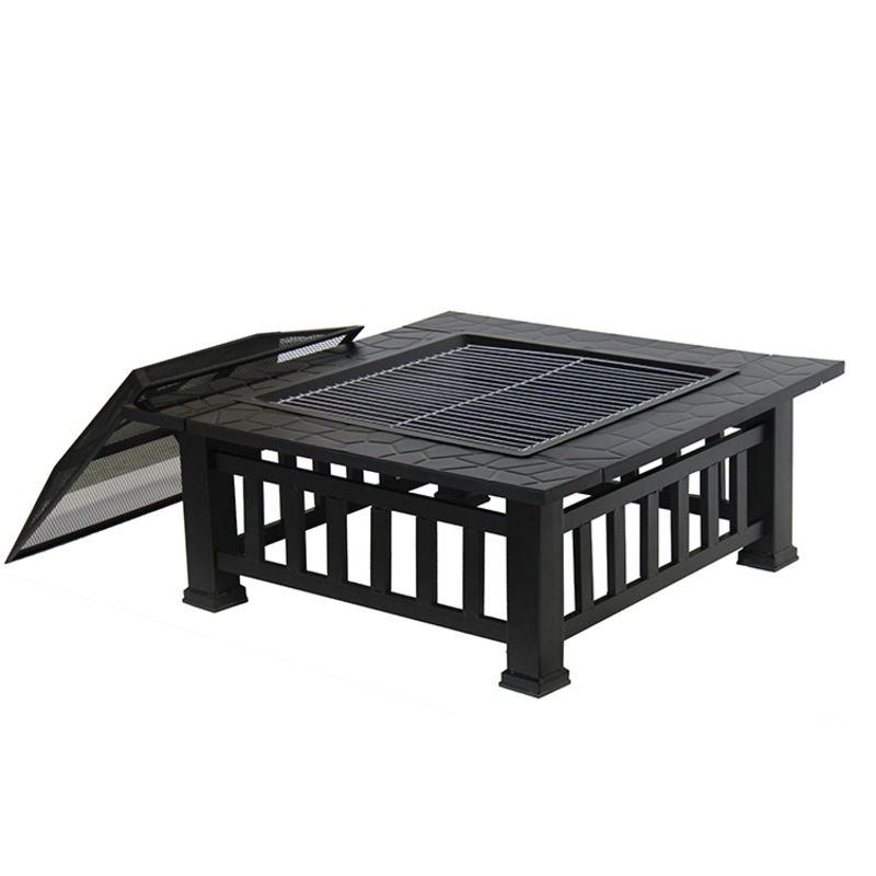 Buy 81cm Fire Pit Charcoal BBQ Grill Outdoor Fireplace Portable Patio