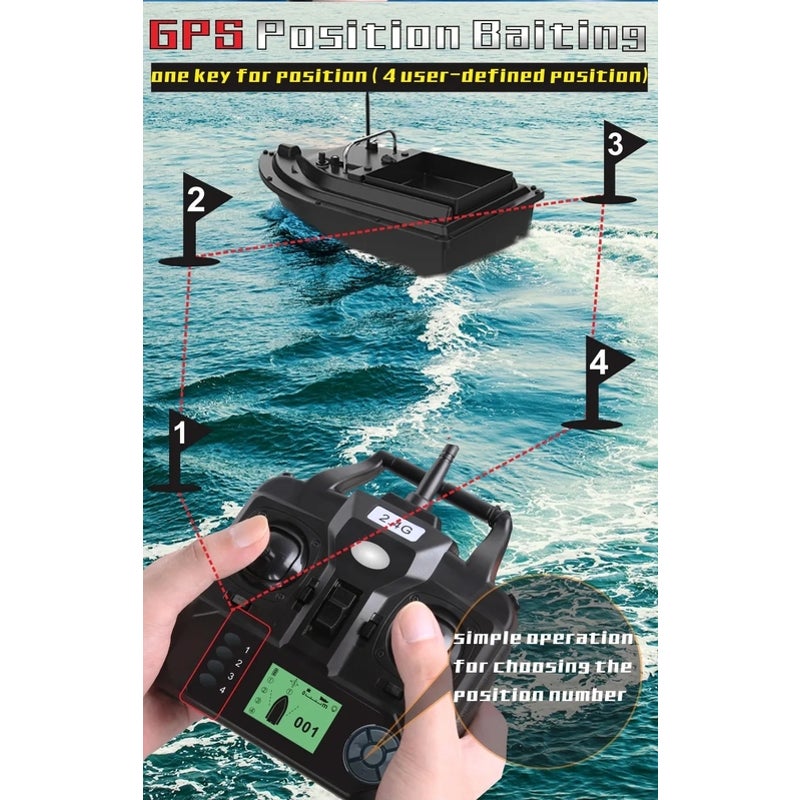 rc fishing bait boat with gps, rc fishing bait boat with gps