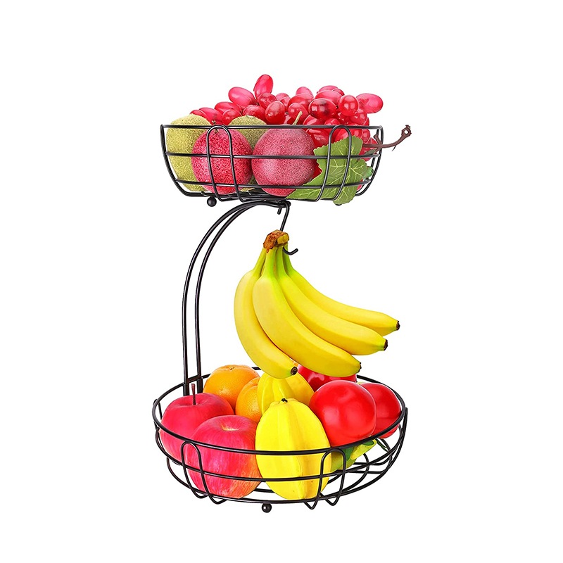 Buy Two Tiered Fruit Basket Kitchen Shelf Fruit Storage Organizer