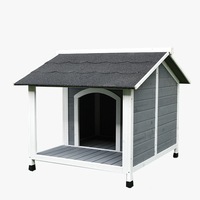 PawHub Pet Dog Kennel Timber Awning House Cabin Wooden Log Box 100X91Cm