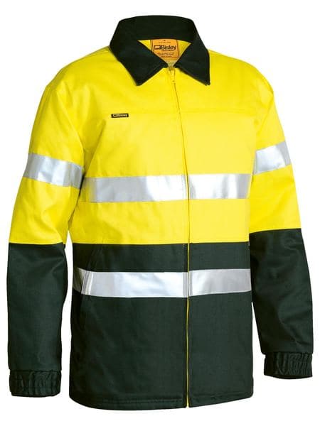 Buy Bisley 2 Tone Hi Vis Drill Jacket 3M Reflective Tape (BK6710T) - MyDeal