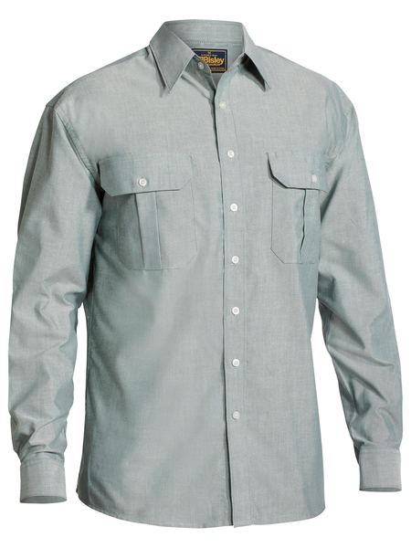 Bisley Oxford Shirt - Long Sleeve - Green (BS6030)