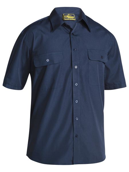 Bisley Permanent Press Shirt - Short Sleeve - Midnight (BS1526)