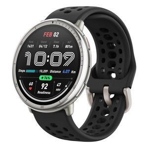 Amazfit Active 2 (Round) Smart Watch - Black Sport Silicone