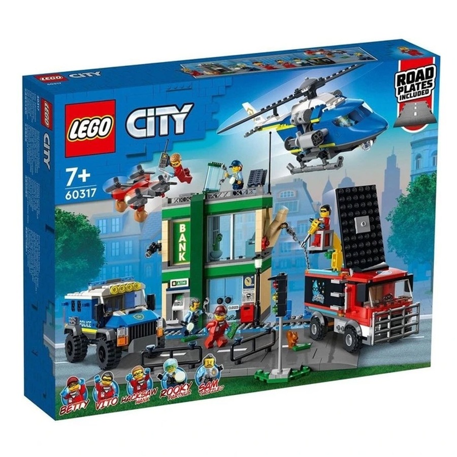 LEGO City Police Chase at The Bank Kids Building & Construction Toys (60317)