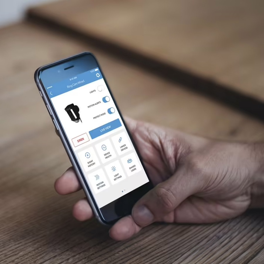 Ring Spotlight Cam Wired Plugged-in HD Security Camera - Black