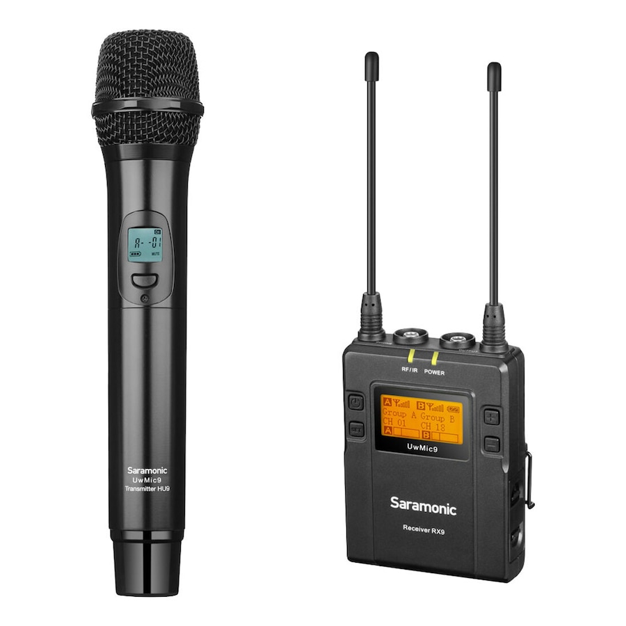 Saramonic UwMic9 RX9+HU9 Camera-Mount Wireless Cardioid Handheld Microphone System