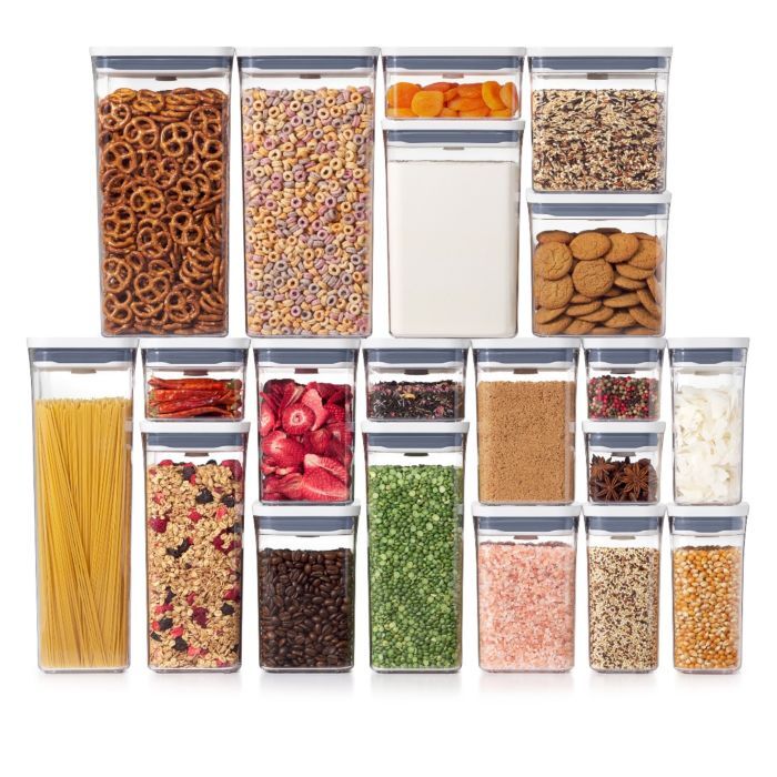 20pc Oxo Good Grips POP Container Set Pantry Organiser Flour/Sugar/Rice Storage