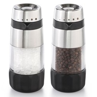 2pc Oxo Good Grips Accent Mess-Free Stainless Steel Salt & Pepper Grinder Set
