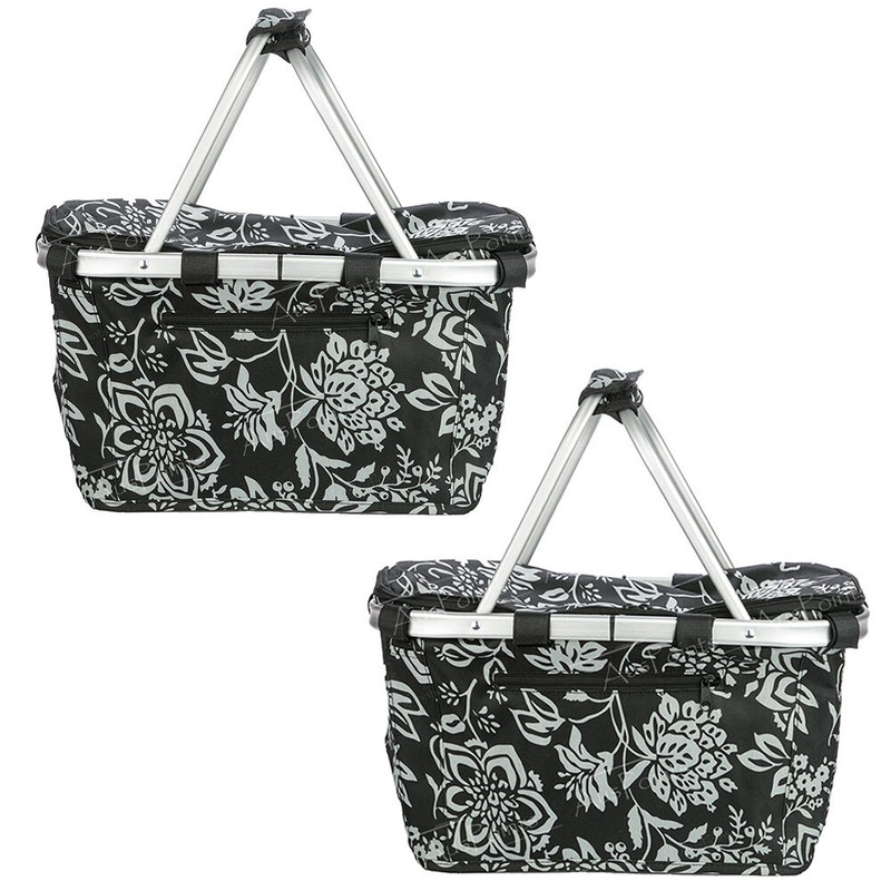 Buy 2x Sachi Collapsible/Foldable Insulated Picnic Shopping Bag w/Lid