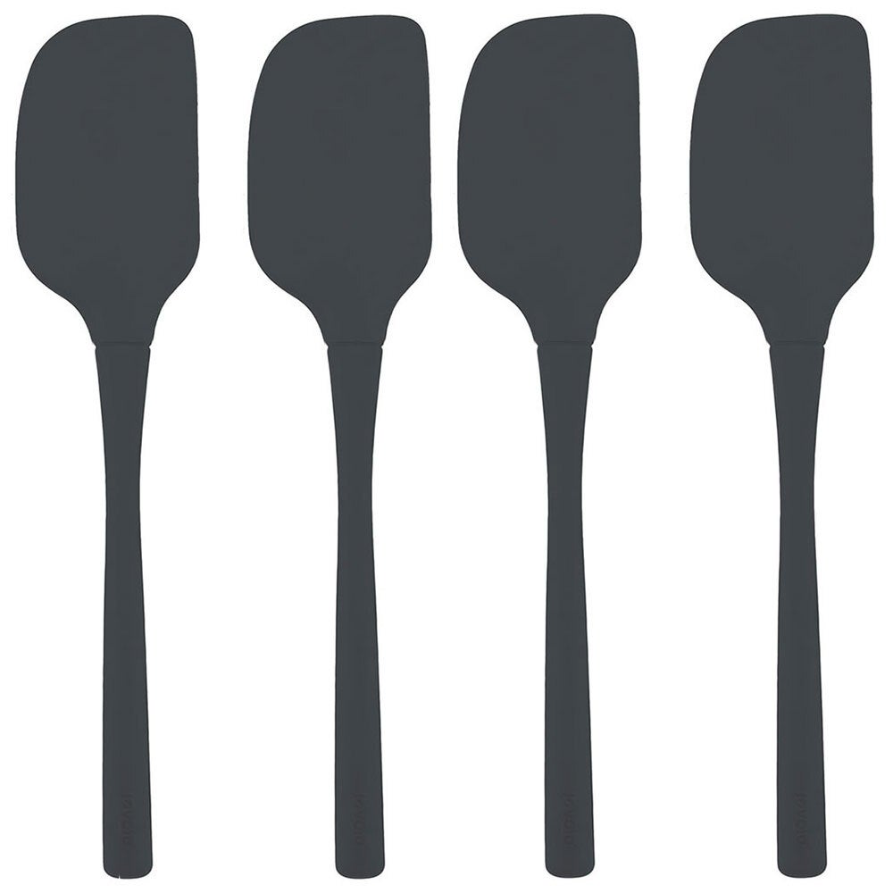 4x Tovolo Flex-Core Silicone Spoonula Spatula/Spoon Cooking Utensils Charcoal GY