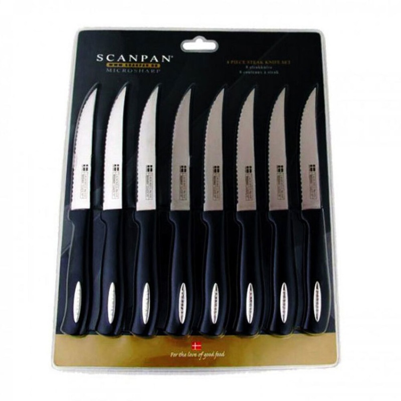 Buy 8pc Scanpan Microsharp Steak Knives Set Serrated Stainless Steel