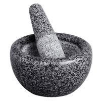 Avanti Black 18cm Granite Mini Mortar Pestle/Grinder/Mill/Herbs/Spices/Grain/Nut