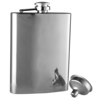 Avanti 236ml Classic 14cm Liquor Hip Flask w/ Funnel Polished Stainless Steel