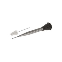 Avanti Deluxe Basting Tube Pump w/ Nylon Brush Set Kitchen Cooking Accessory BLK