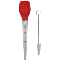 Avanti Silicone Basting Tube Pump w/ Nylon Brush Set Kitchen Cooking Accessory