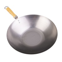 D.Line 30cm Carbon Steel Chinese Wok Induction/Gas Stir Fry Frying Pan w/ Handle