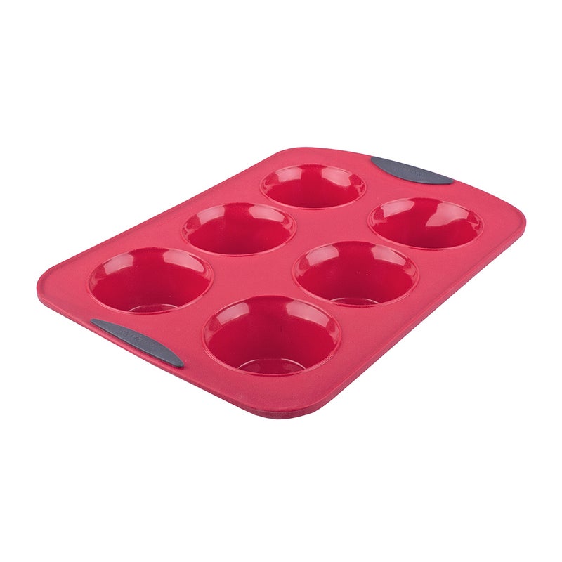 Twin Towers Trading 6 Cup Non-Stick Silicone Muffin Pan with Lid & Reviews