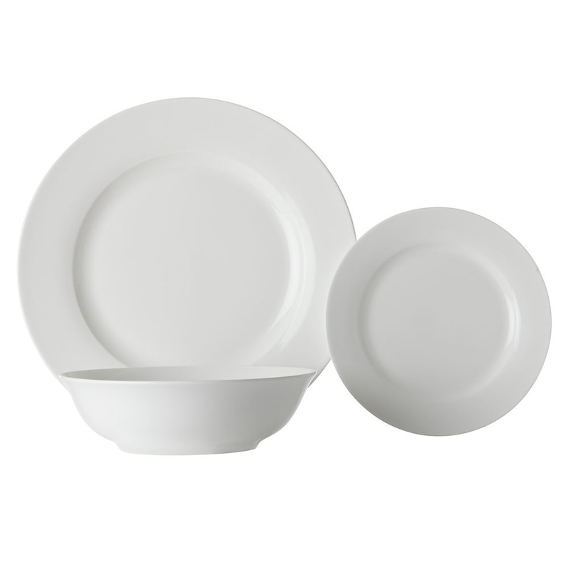 Buy Maxwell & Williams 12PC White Basics European Rim Dinner Set Plates ...