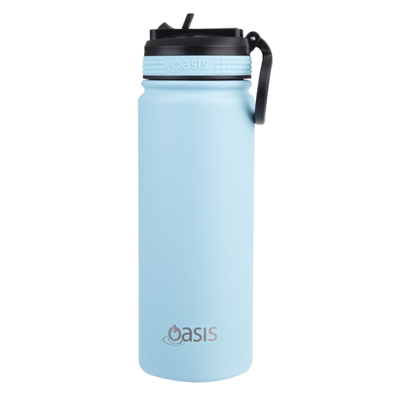 Buy Oasis Challenger 550ml SS Insulated Drink Bottle w/ Sipper Straw ...