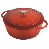 Pyrolux Pyrochef 20cm 2L Round Cast Iron Induction/Gas/Oven Safe Casserole Red