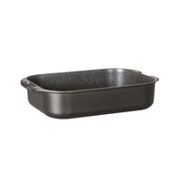 Pyrolux Pyrostone 39cm Rectangle Stoneware Non-Stick Roaster Pan Induction Black