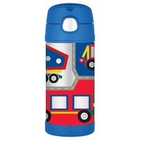 Thermos 355ml Funtainer Vacuum Insulated Drink Bottle Construction Vehicle SS