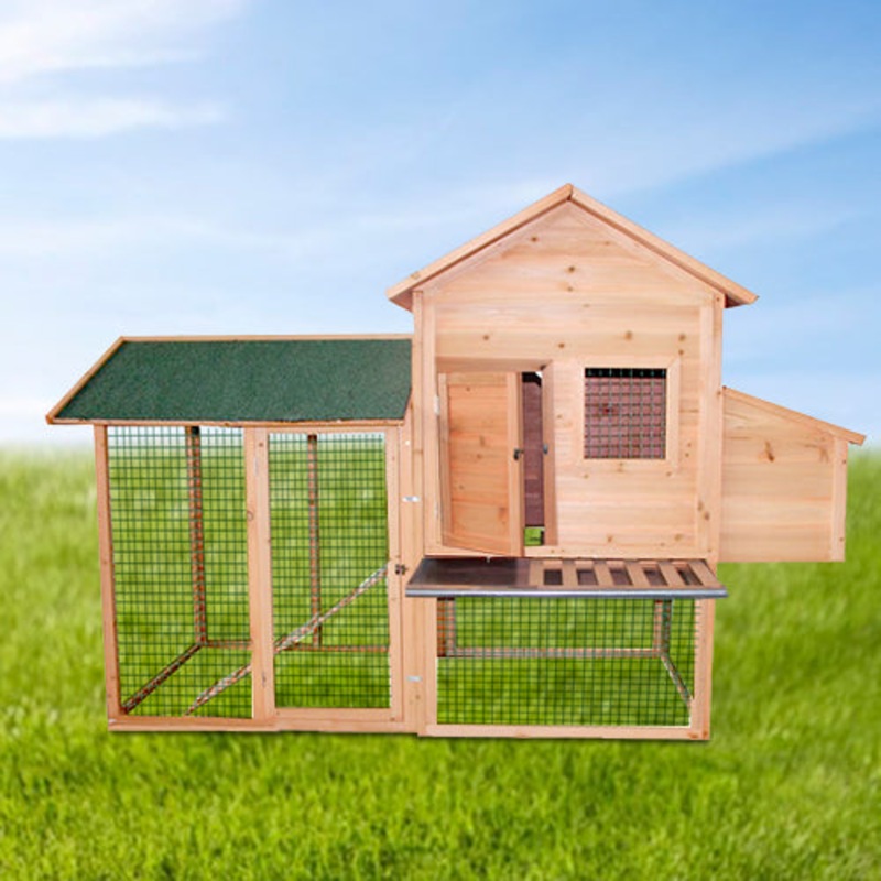 Buy 2M Large Villa Chicken Coop Hen House With Nesting Egg Cage - MyDeal