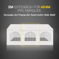 2M Marquee Extension for 4x4M Gazebo Heavy Duty Party Tent PVC