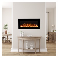 Victoria 45" Black Built-in Recessed / Wall mounted Heater Electric Fireplace