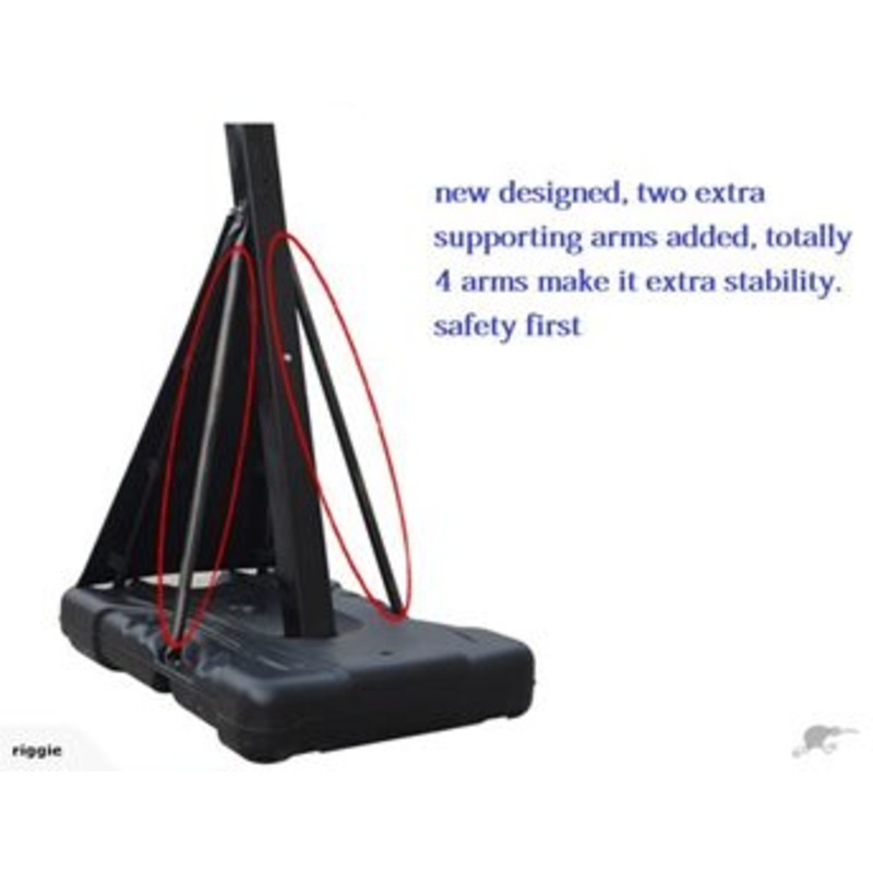 54 inch Portable Basketball Ring System Slam Dunk Height Adjustable (2