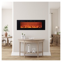 Victoria 60" Black Built-in Recessed / Wall mounted Heater Electric Fireplace