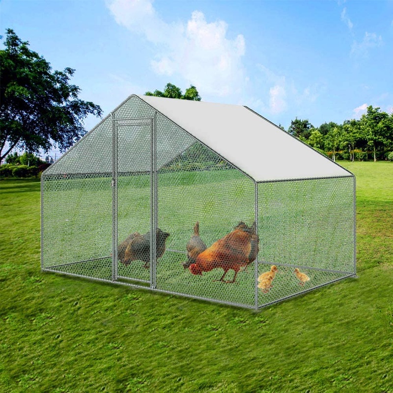 Buy Large 2.2x1.4x1.75MWalkin Steel Metal Chicken Coop Run Enclosure