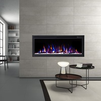 Horizon 42" Slim Trim Black Built-in Recessed / Wall mounted Heater Electric Fireplace