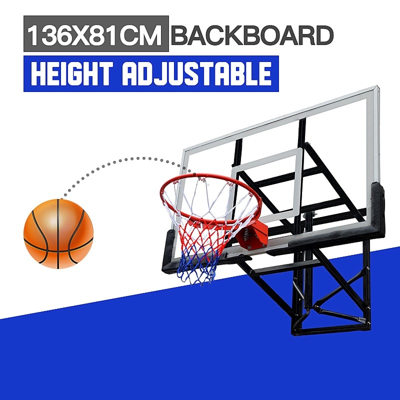 WallMount Basketball Backboard Height Adjustable 136x81cm MyDeal