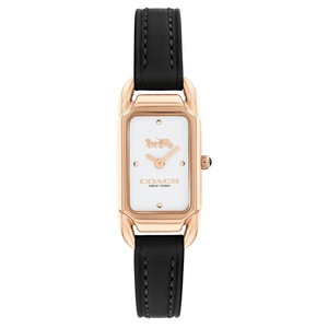 Coach Black Leather Band Ivory Dial Women's Watch - 14504027