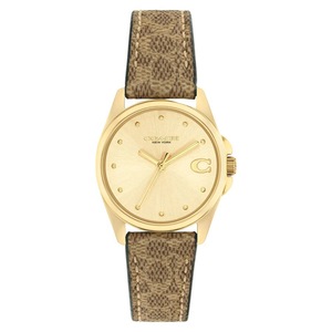 Coach Brown Leather Champagne Dial Women's Watch - 14504107